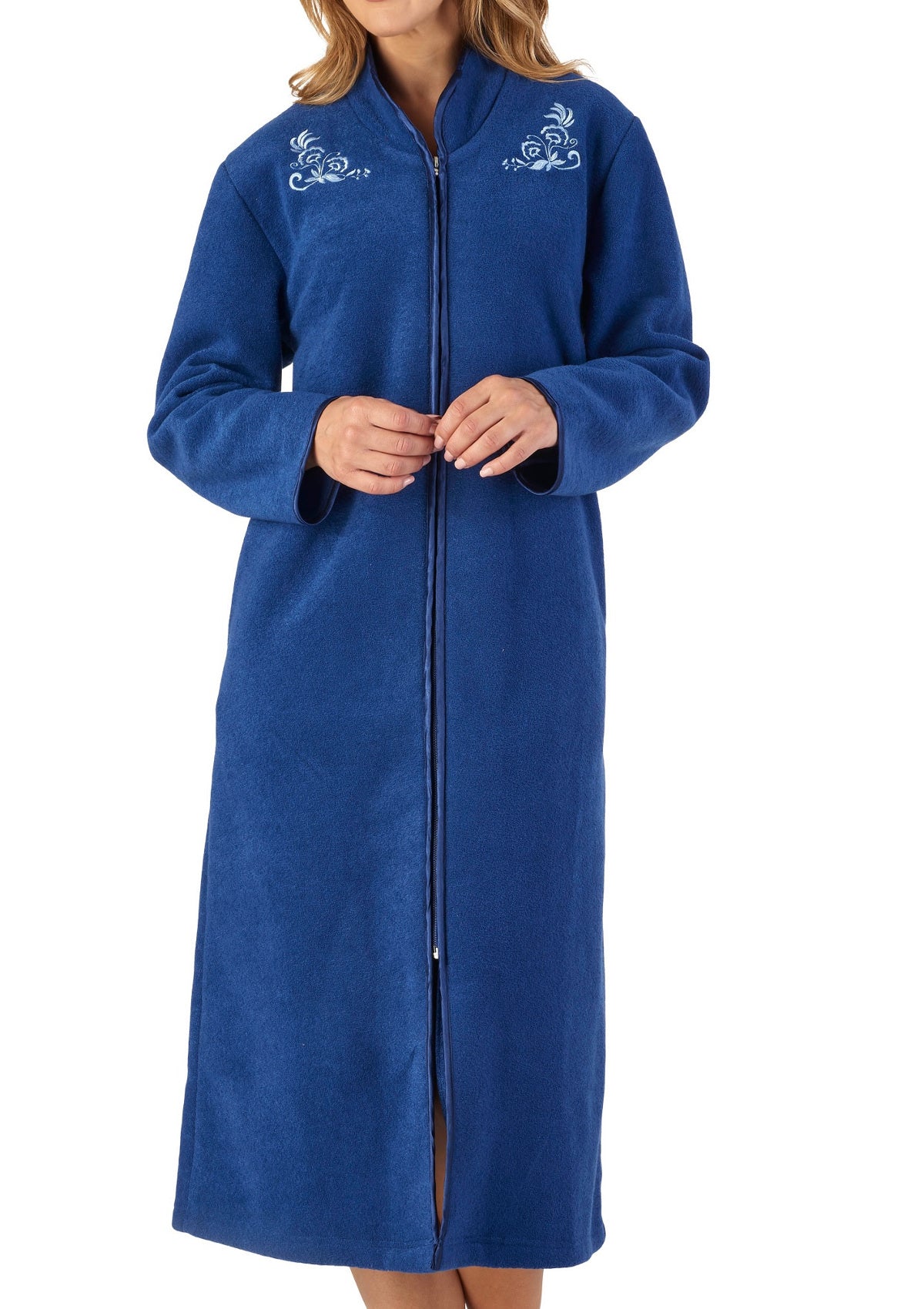 Women's Zip Up Fleece Robe with Hood, Soft Warm Plush Oversized Zipper  Hooded Bathrobe – Alexander Del Rossa